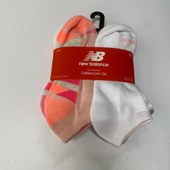 New Balance Accessories - NWT New Balance Performance Low Cut Women Multicolor Socks 6 Pack Shoe Size 4-10